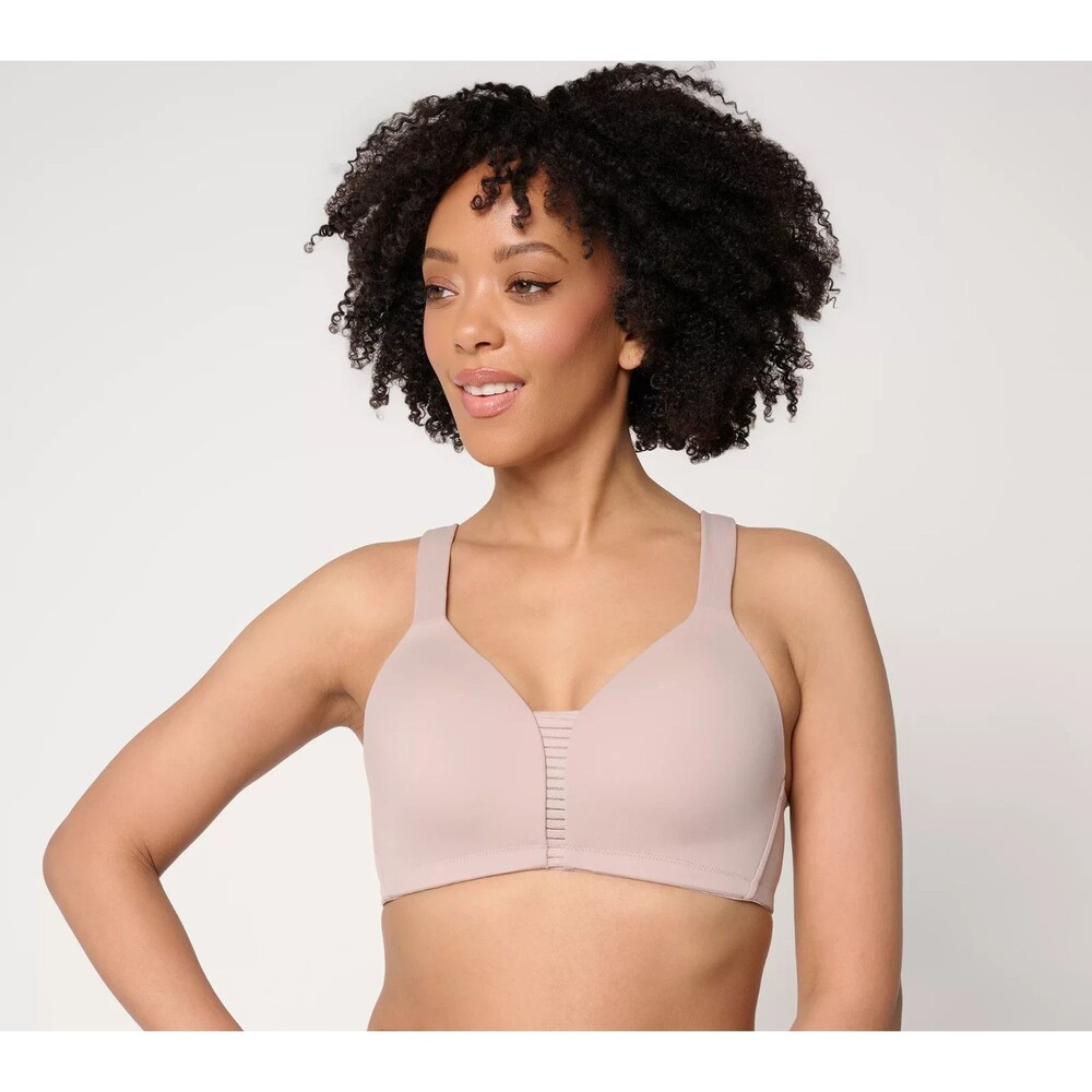 Breezies Lazy Day Seamless Wirefree Contour Support Bra - Bark, 44D
